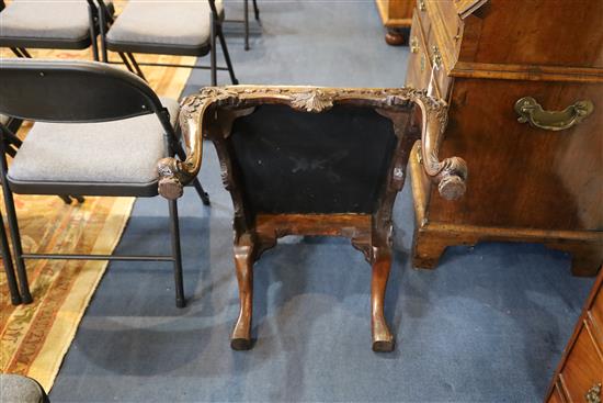 A George III Irish mahogany dining chair, W.2ft 1in. H.3ft 1.5in.